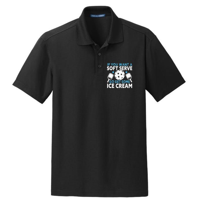 If you want a soft serve go get some Ice Cream Pickleball Dry Zone Grid Polo