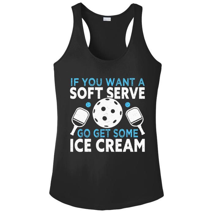 If you want a soft serve go get some Ice Cream Pickleball Ladies PosiCharge Competitor Racerback Tank