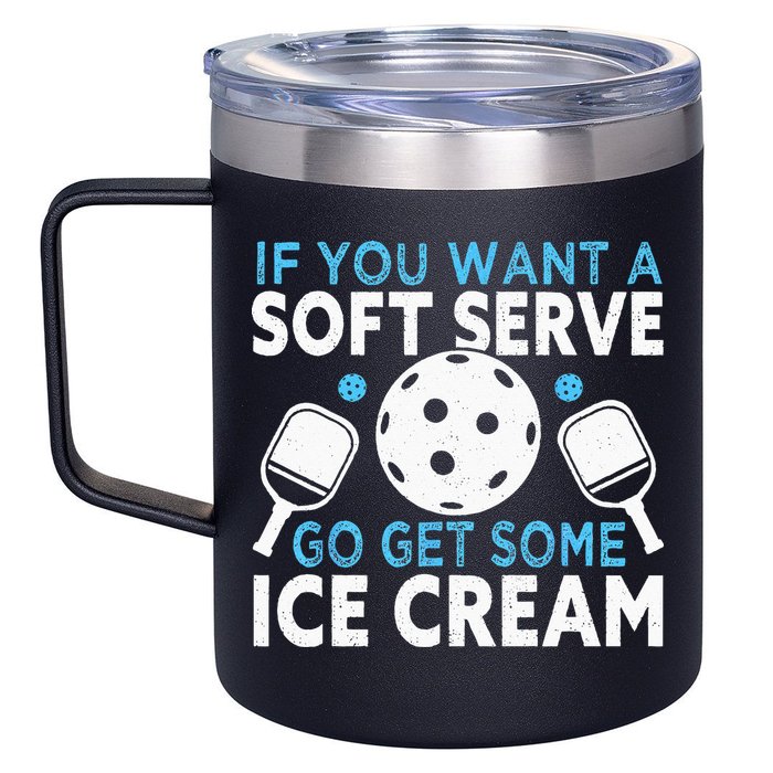 If you want a soft serve go get some Ice Cream Pickleball 12oz Stainless Steel Coffee Mug