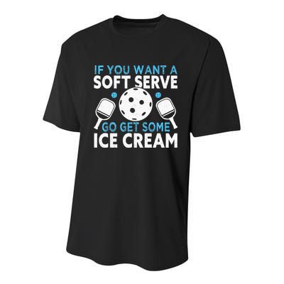 If you want a soft serve go get some Ice Cream Pickleball Youth Performance Sprint T-Shirt