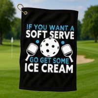 If you want a soft serve go get some Ice Cream Pickleball Golf Towel
