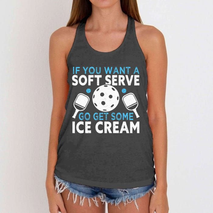 If you want a soft serve go get some Ice Cream Pickleball Women's Knotted Racerback Tank