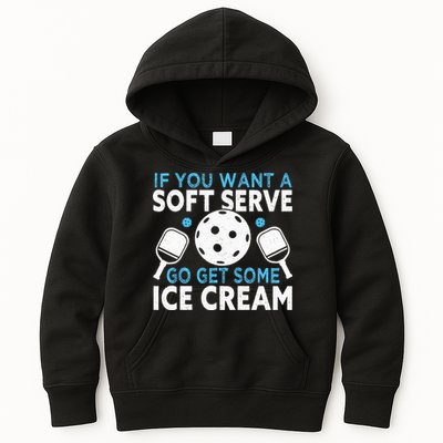 If you want a soft serve go get some Ice Cream Pickleball Kids Hoodie