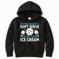 If you want a soft serve go get some Ice Cream Pickleball Kids Hoodie