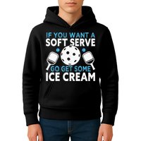 If you want a soft serve go get some Ice Cream Pickleball Kids Hoodie