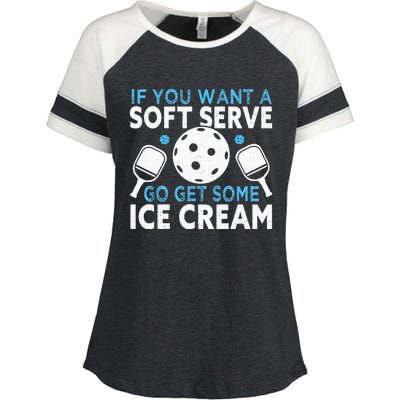 If you want a soft serve go get some Ice Cream Pickleball Enza Ladies Jersey Colorblock Tee