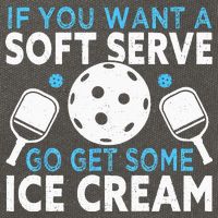 If you want a soft serve go get some Ice Cream Pickleball Cotton Canvas Backpack