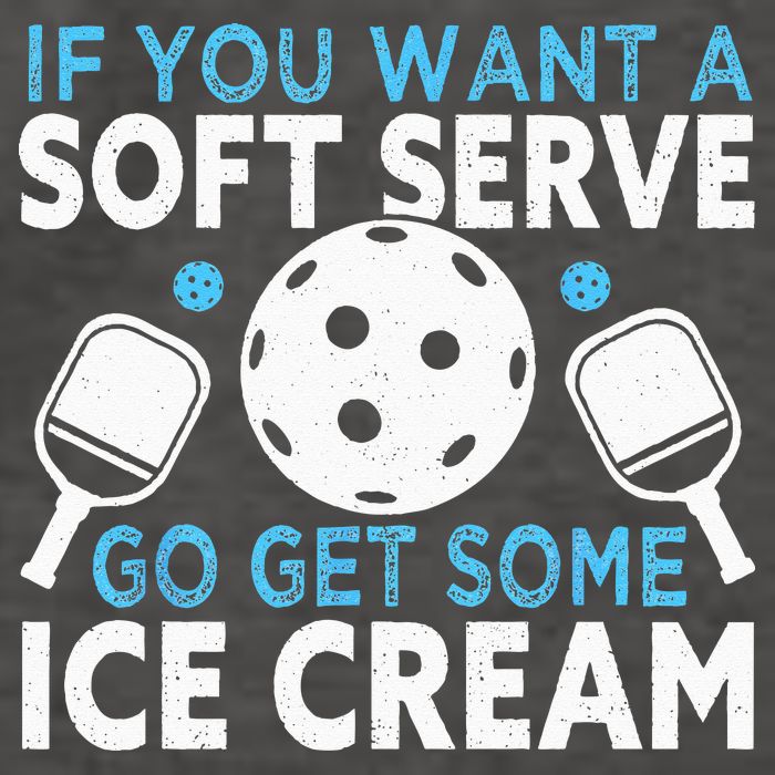 If you want a soft serve go get some Ice Cream Pickleball Vector Backpack