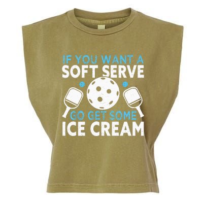 If you want a soft serve go get some Ice Cream Pickleball Garment-Dyed Women's Muscle Tee