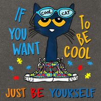 If You Want To Be Cool Just Be Yourself Cat Autism Warrior Cotton Canvas Backpack