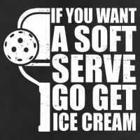 If You Want A Soft Serve Go Get Ice Cream Funny Pickleball 7 Panel Mesh Trucker Snapback Hat