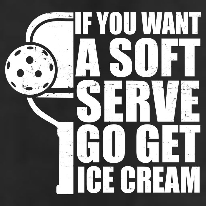 If You Want A Soft Serve Go Get Ice Cream Funny Pickleball 7 Panel Mesh Trucker Snapback Hat
