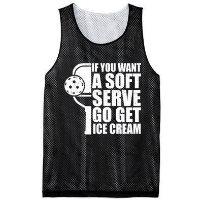 If You Want A Soft Serve Go Get Ice Cream Funny Pickleball Mesh Reversible Basketball Jersey Tank
