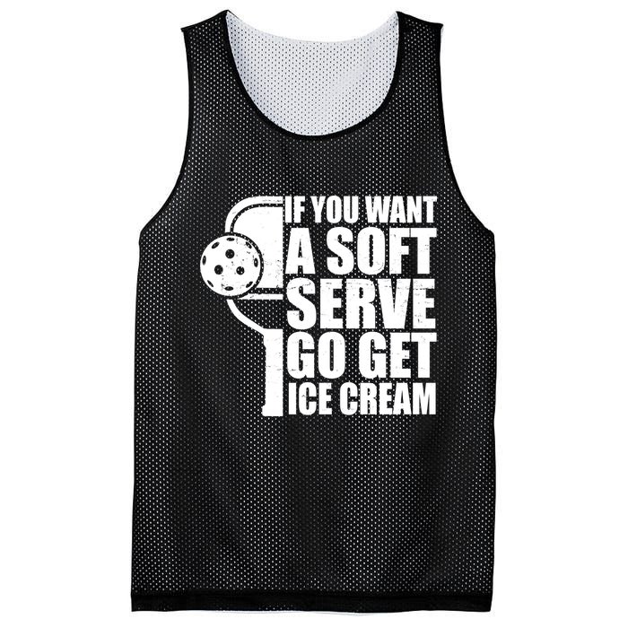 If You Want A Soft Serve Go Get Ice Cream Funny Pickleball Mesh Reversible Basketball Jersey Tank