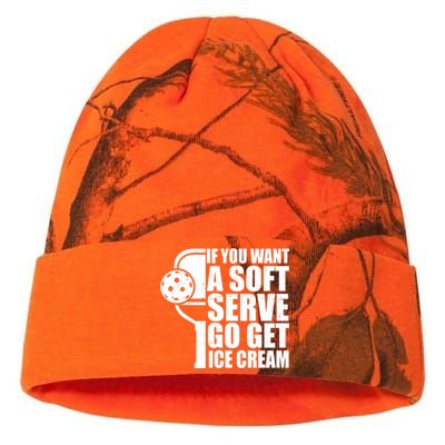 If You Want A Soft Serve Go Get Ice Cream Funny Pickleball Kati Licensed 12" Camo Beanie