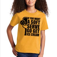 If You Want A Soft Serve Go Get Ice Cream Funny Pickleball Kids T-Shirt