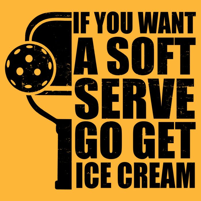 If You Want A Soft Serve Go Get Ice Cream Funny Pickleball Kids T-Shirt