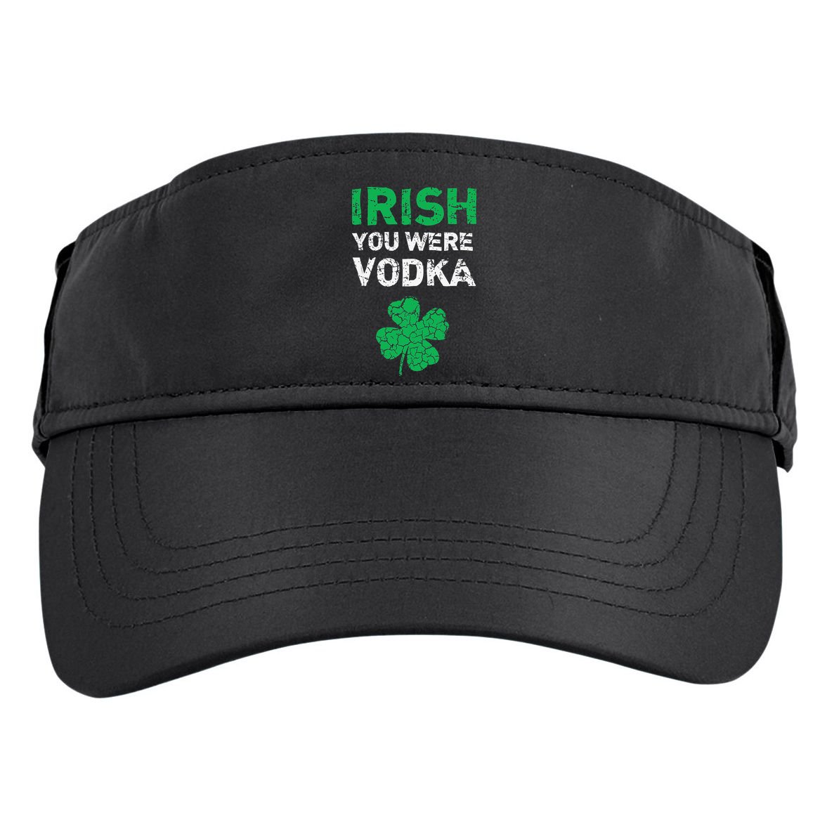 Irish You Were Vodka Funny St. Saint Patrick's Day Adult Drive Performance Visor