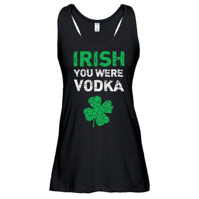 Irish You Were Vodka Funny St. Saint Patrick's Day Ladies Essential Flowy Tank