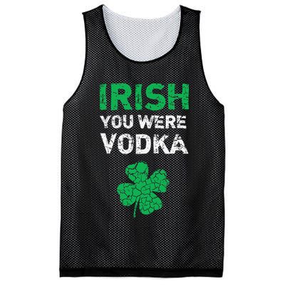 Irish You Were Vodka Funny St. Saint Patrick's Day Mesh Reversible Basketball Jersey Tank