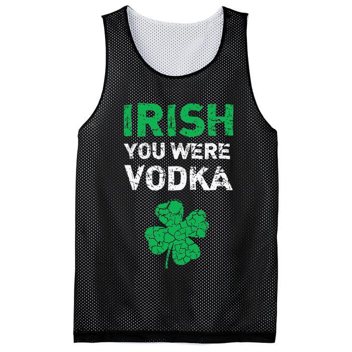 Irish You Were Vodka Funny St. Saint Patrick's Day Mesh Reversible Basketball Jersey Tank