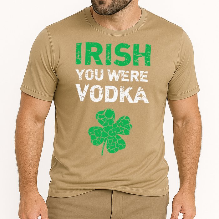 Irish You Were Vodka Funny St. Saint Patrick's Day Cooling Performance Crew T-Shirt