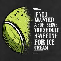 If you Wanted A Soft Serve Funny Tennis Player 7 Panel Mesh Trucker Snapback Hat