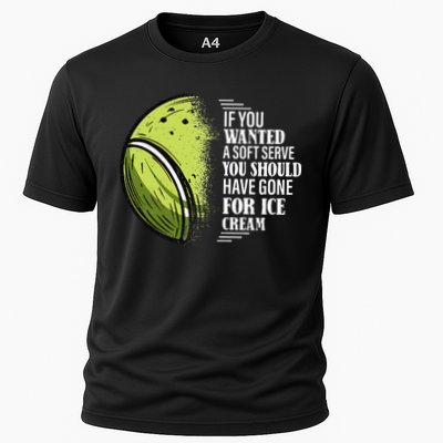 If you Wanted A Soft Serve Funny Tennis Player Cooling Performance Crew T-Shirt