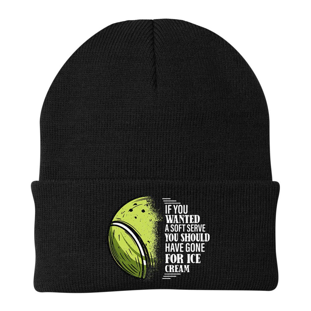If you Wanted A Soft Serve Funny Tennis Player Beanie