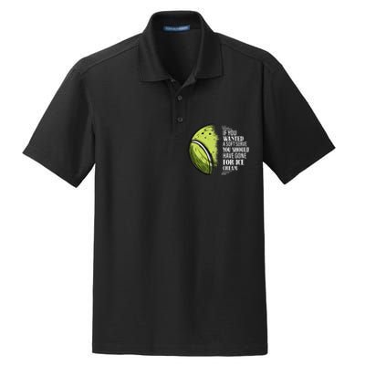 If you Wanted A Soft Serve Funny Tennis Player Dry Zone Grid Polo