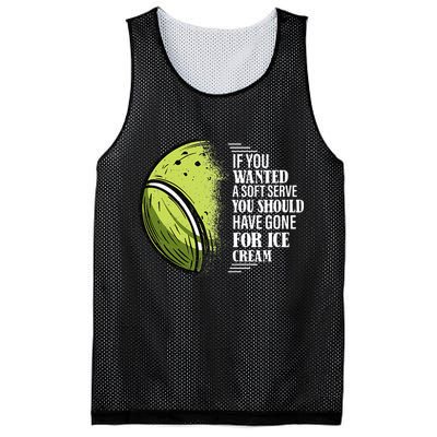 If you Wanted A Soft Serve Funny Tennis Player Mesh Reversible Basketball Jersey Tank