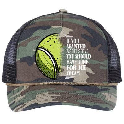 If you Wanted A Soft Serve Funny Tennis Player Retro Rope Trucker Hat Cap