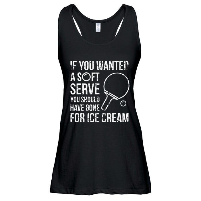 If You Wanted A Soft Serve Ping Pong Ladies Essential Flowy Tank