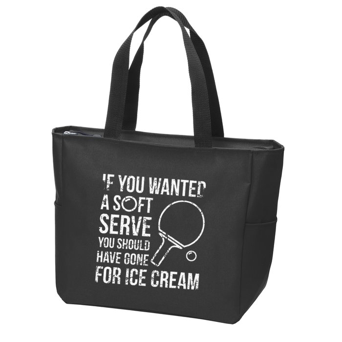 If You Wanted A Soft Serve Ping Pong Zip Tote Bag