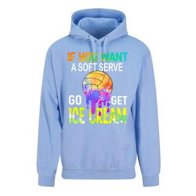 If You Want Soft Serve Go Ge Icecream Volleyball Gift Unisex Surf Hoodie