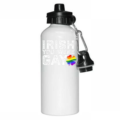 IRISH YOU WERE GAY LGBT Meme St Patricks Day Funny Aluminum Water Bottle