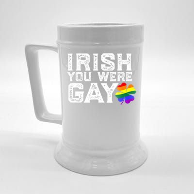 IRISH YOU WERE GAY LGBT Meme St Patricks Day Funny Beer Stein