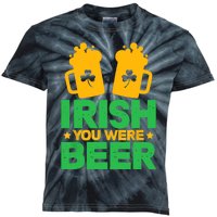 Irish You Were Beer St Patricks Day Shamrock's Irish Day Kids Tie-Dye T-Shirt