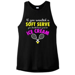 If You Wanted A Soft Serve Tennis Ladies PosiCharge Tri-Blend Wicking Tank