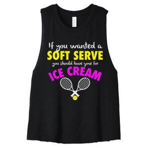 If You Wanted A Soft Serve Tennis Women's Racerback Cropped Tank