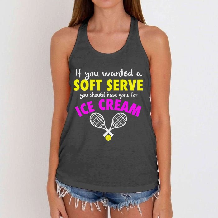 If You Wanted A Soft Serve Tennis Women's Knotted Racerback Tank