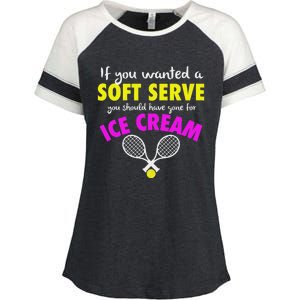 If You Wanted A Soft Serve Tennis Enza Ladies Jersey Colorblock Tee