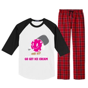 If You Want Soft Serve Go Get Ice Cream Funny Pickleball Gift Raglan Sleeve Pajama Set