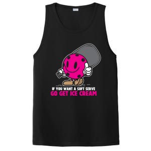 If You Want Soft Serve Go Get Ice Cream Funny Pickleball Gift PosiCharge Competitor Tank