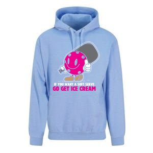 If You Want Soft Serve Go Get Ice Cream Funny Pickleball Gift Unisex Surf Hoodie