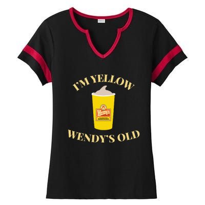 Im Yellow W.E.N.D.Y.S Old Ladies Halftime Notch Neck Tee