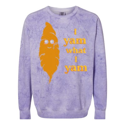 I Yam What I Yam Funny Gift Colorblast Crewneck Sweatshirt