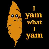 I Yam What I Yam Funny Gift V-Neck T-Shirt