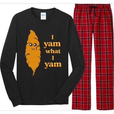 I Yam What I Yam Funny Gift Long Sleeve Pajama Set