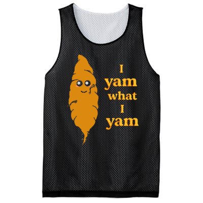 I Yam What I Yam Funny Gift Mesh Reversible Basketball Jersey Tank